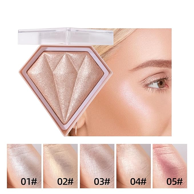 Face Highlighter Luminizers Highlighter powder Translucent Setting Powder High Definition Powder for All Skin Types and Skin Tones(N01)-BrightBean Baby