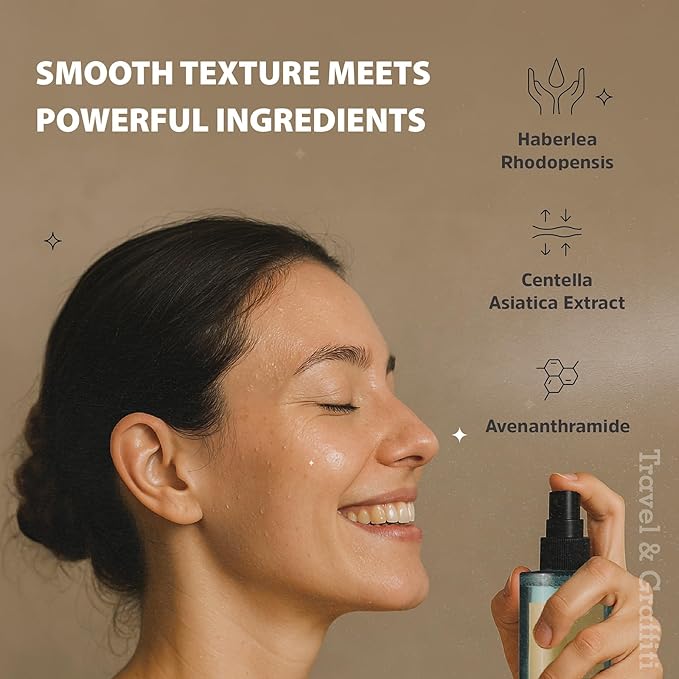 Haberlea Face Mist – Natural Rose-Scented, Alcohol-Free Facial Spray for All-Day Hydration & Pre-Makeup Use – Soothing Toner Mist for Dry, Sensitive Skin – Made in Taiwan – 100ml-BrightBean Baby