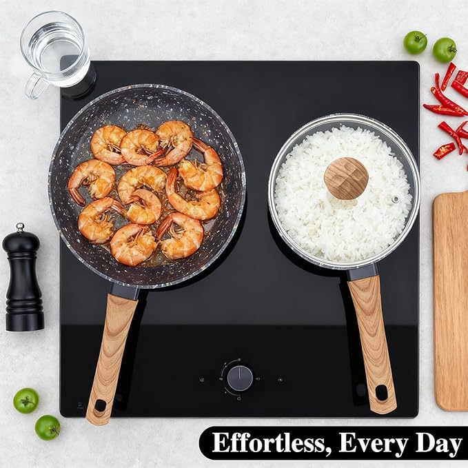 Nonstick Cookware Set 2-Piece 8.5" Black - PFOA Free