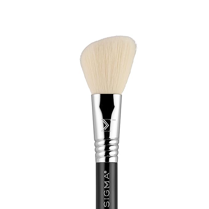 Sigma Beauty Travel Essential Trio - Makeup Brush Set for Foundation Powder Eyeshadow - 3 Tool Brushes with Brush Tin Holder - Skin Safe, Vegan Makeup Brushes for Travel - Black-BrightBean Baby