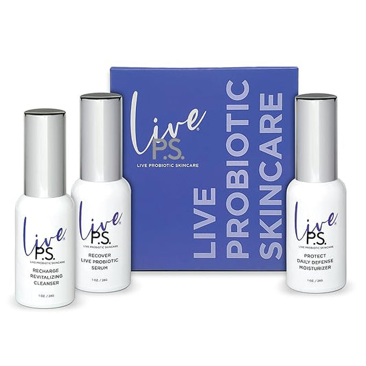 3-Step Skin Care Kit – Face Cleanser, Probiotic Serum & Moisturizer – Ultimate Recipe for Balanced, Glowing, Hydrated Skin – Perfect for All Skin Types – Travel Size – Vegan & Cruelty-Free-BrightBean Baby