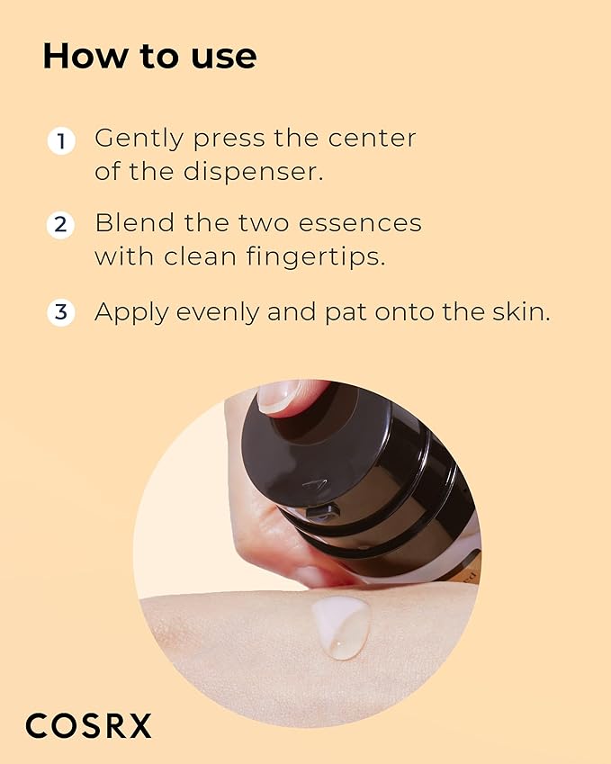 COSRX Niacinamide 5% + Snail Mucin 74% Dual Essence, Anti aging Face Serum for Dull Skin, Hydrating, Brightening, Repairing, 2.70 fl.oz / 80ml, Sensitive Skin, Not Tested on Animals, Korean Skincare-BrightBean Baby