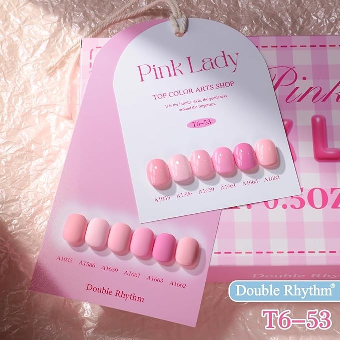 Double Rhythm 6 Pcs 15 ML Gel Polish Set Same Color Same Bottle Soak Off Gel Polish Kit Nail Art Manicure Salon DIY at Home for Women (Neutral Skin Pink Nude Beige -T6-53)-BrightBean Baby