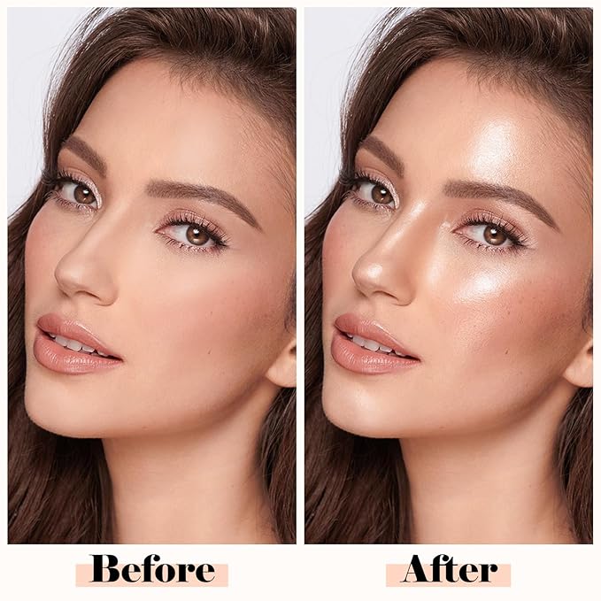 Boobeen Highlighter Contour Makeup Palette Face Matte Bronzer Powder, Compact Contouring Blush for Cheeks, Natural Long Lasting with Brush-BrightBean Baby