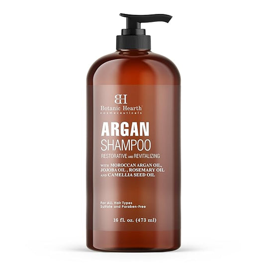 Botanic Hearth Argan Shampoo, Hydrating & Volumizing, Sulfate & Paraben Free, All Hair Types & Color Treated Hair, Men and Women 16 fl oz-BrightBean Baby