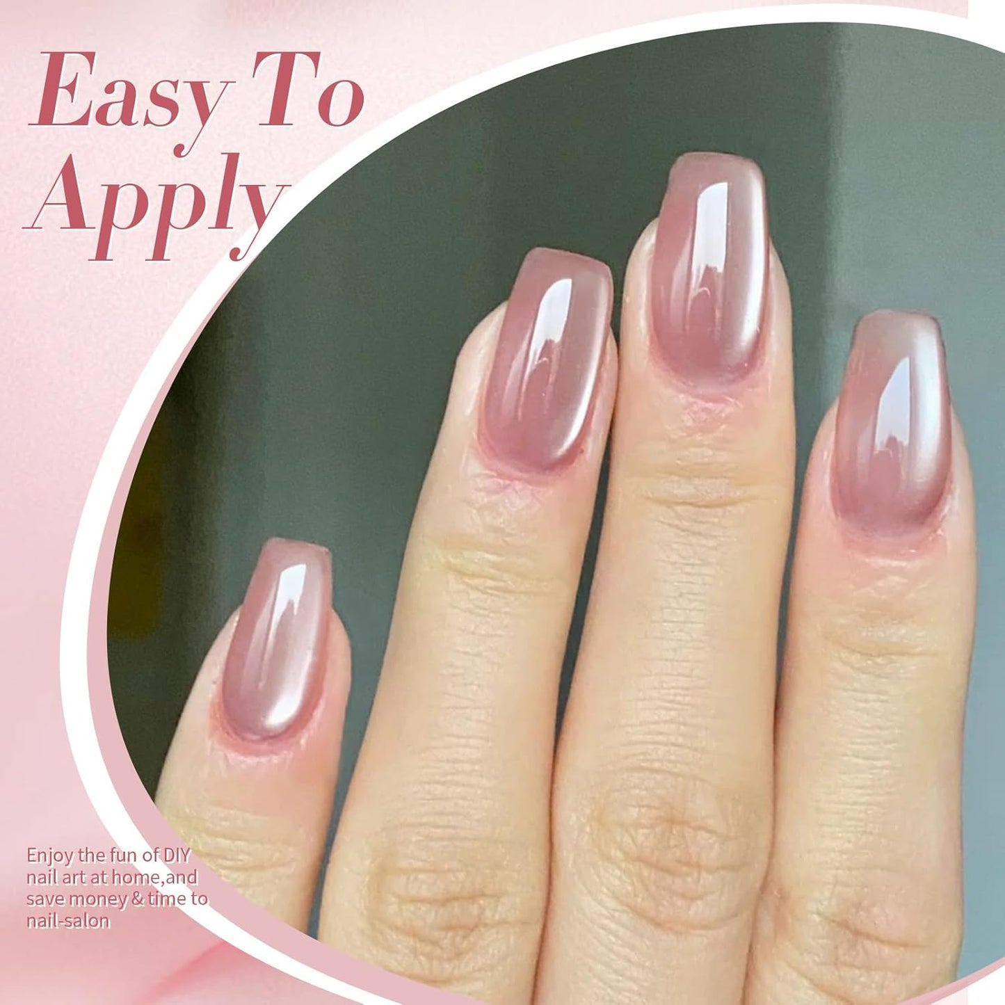 Born Pretty Cat Magnetic Eye Gel Nail Polish Cat Magnetic Gel Moonlight Dried Rose Color Cat Magnetic Glitter Nail Polish Nail Gel Soak Off Nail Art Salon Home Gift for Women 15ML-BrightBean Baby