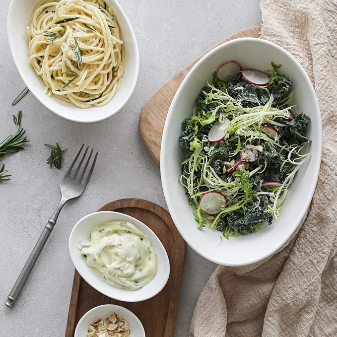 DOWAN Ceramic Dip Bowls, 3 oz 8 Pack Dipping Bowl, Mini Serving Bowls for Side Dishes, Sushi Soy Sauce Dish, Gravy Boat Porcelain Dipping Sauce Cups for BBQ and Party Dinner, Soft White