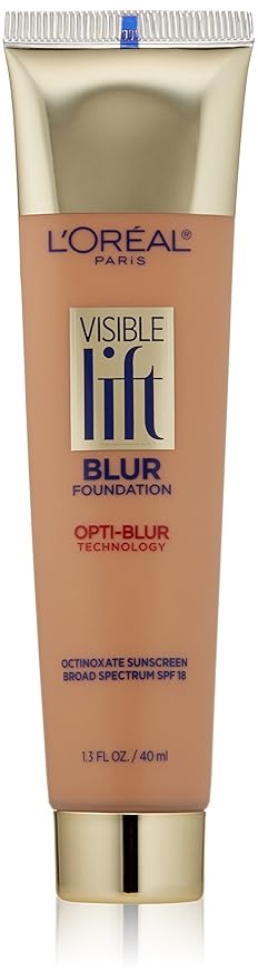 L'oreal Paris Visible Lift Blur Foundation, 205 Natural Buff, 1.3 Fluid Ounce-BrightBean Baby