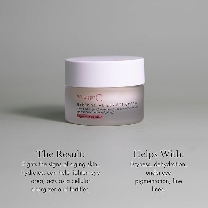 emerginC Hyper-Vitalizer Eye Cream - Antioxidant-Rich Anti-Aging Eye Cream with Vitamin C to Combat the Appearance of Dark Circles + Fine Lines (0.5 oz, 15 ml)-BrightBean Baby