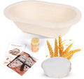 Non-Stick 11‘’ Oval Wood Pulp Banneton Bread Proofing Basket, Sourdough Banneton Basket, Bread Making Tool Brotform Sourdough Bread Baking Supplies