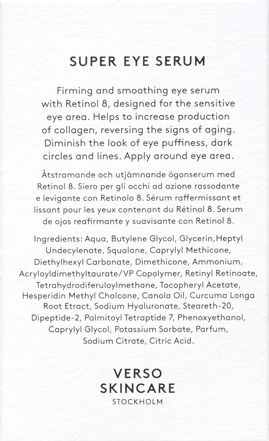 Verso Skin Care | Super Eye Serum | Rejuvenating Under Eye Serum for Youthful Skin | Eye Care Made Easy (0.67 fl oz)-BrightBean Baby