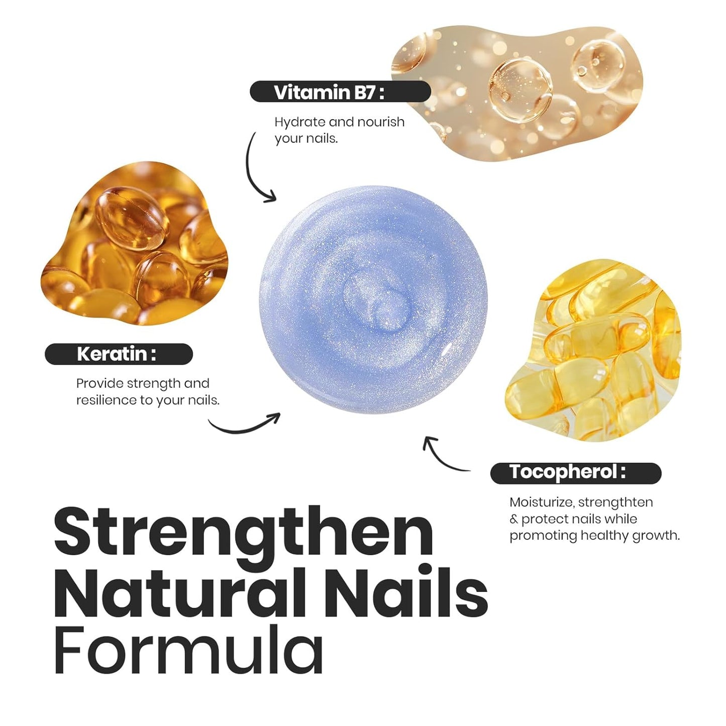 Beetles Pearl Nail Polish Set 6 Colors 15 ML Quick-drying Shimmer Glitter Pearl White Pink Blue Mermaid Nail Polish Kit, Spring Pastel Iridescent DIY Manicure Gift for Women-BrightBean Baby