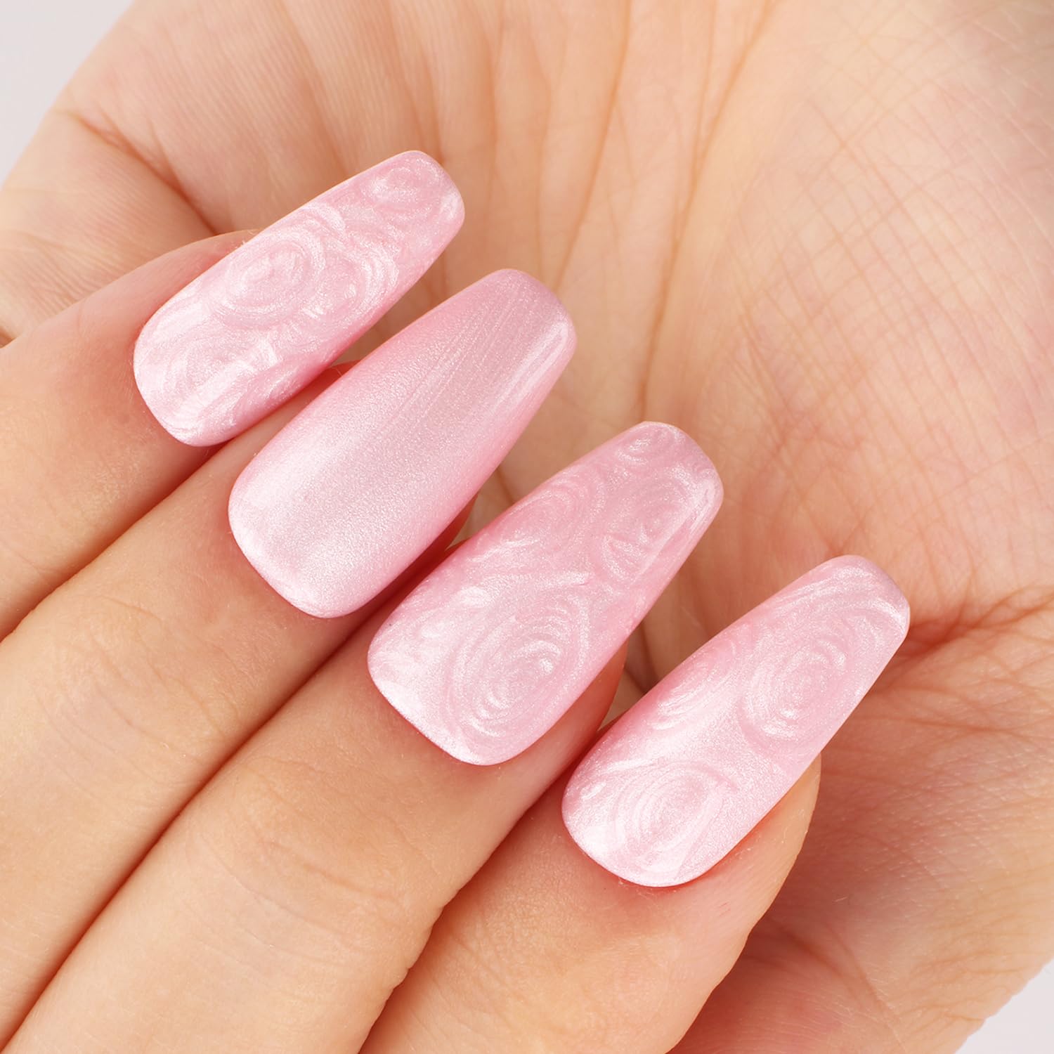 Light Pink Pearl Gel Nail Polish - 0.51 fl oz Pearl Peach Pink Shimmer Gel Polish for Manicure Salon or DIY Nail Art At Home - GP0028-BrightBean Baby