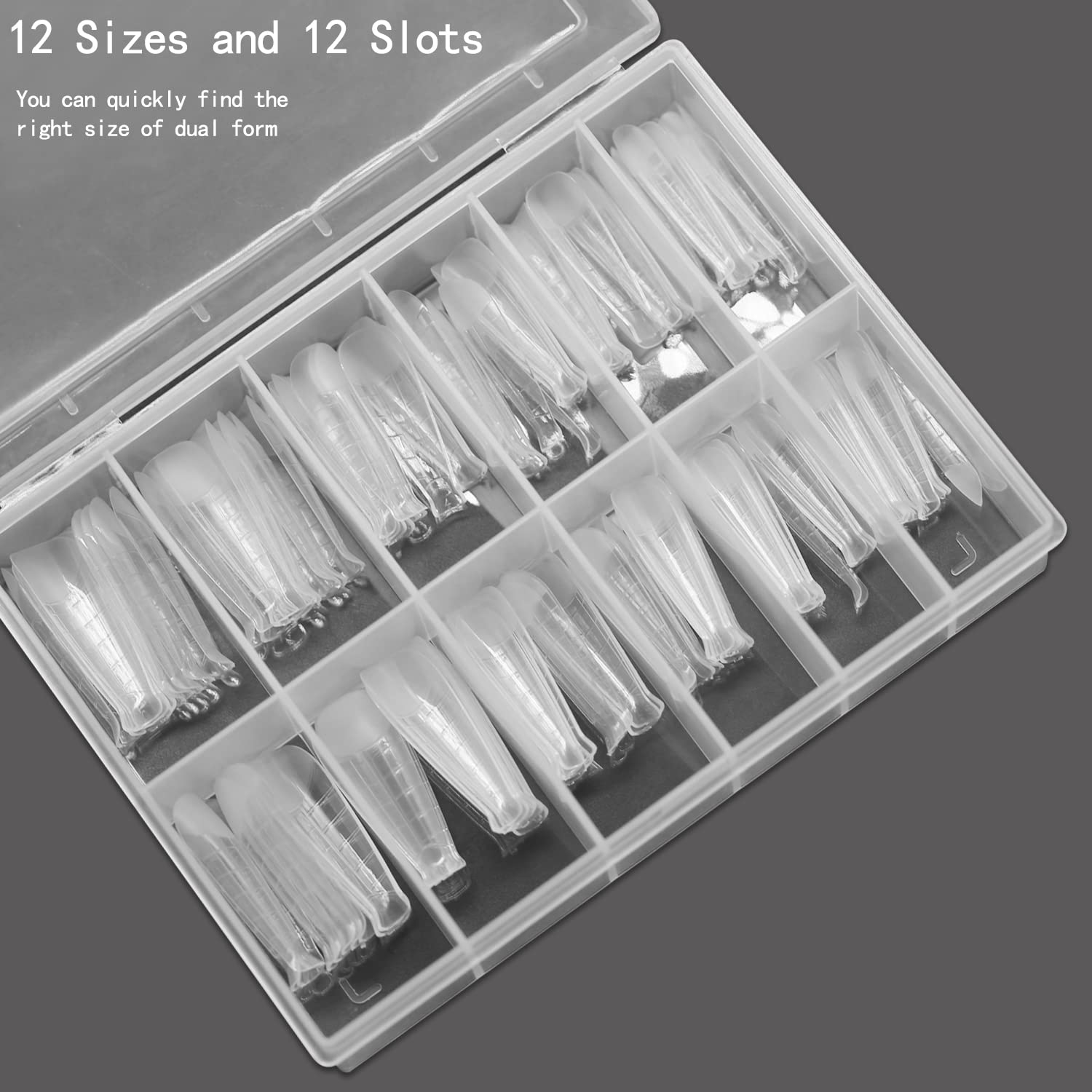 120Pcs Dual Nail Forms,T-Shape Extension Poly Nail Gel Nail Forms Full Cover Reusable Nail Molds 12 Sizes for Solid Nail Gel Glue Nail Art Design Salon&DIY-BrightBean Baby