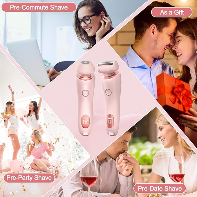 Livora Electric Shaver for Women, Bikini Trimmer for Women, Silk Glide Pro Shaver, Removable Head Electric Trimmer for Bikini, Pubic Hair, Legs, Body, Wet/Dry-BrightBean Baby