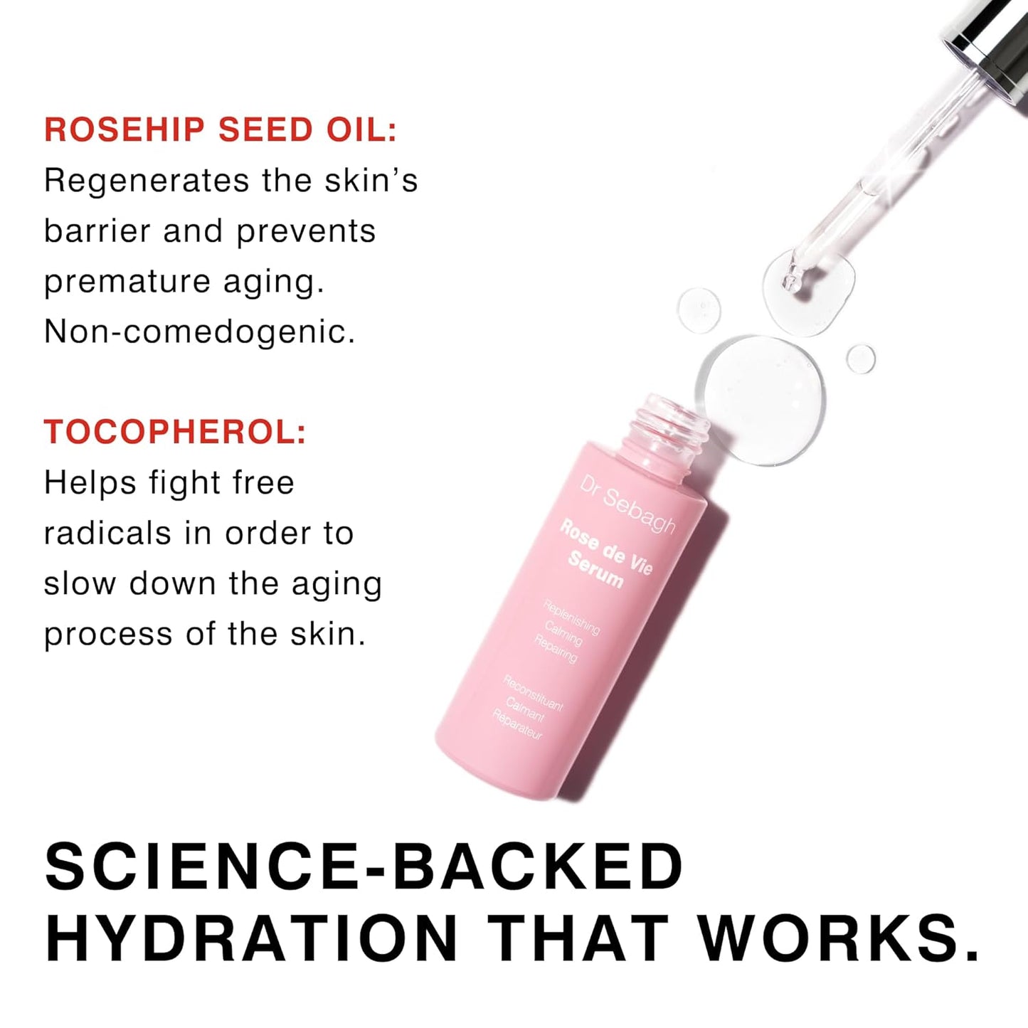 Rose de Vie Serum - 1 fl oz | Nourishing Facial Formula for Dry or Sensitive Skin | Support Skin Vitality-BrightBean Baby