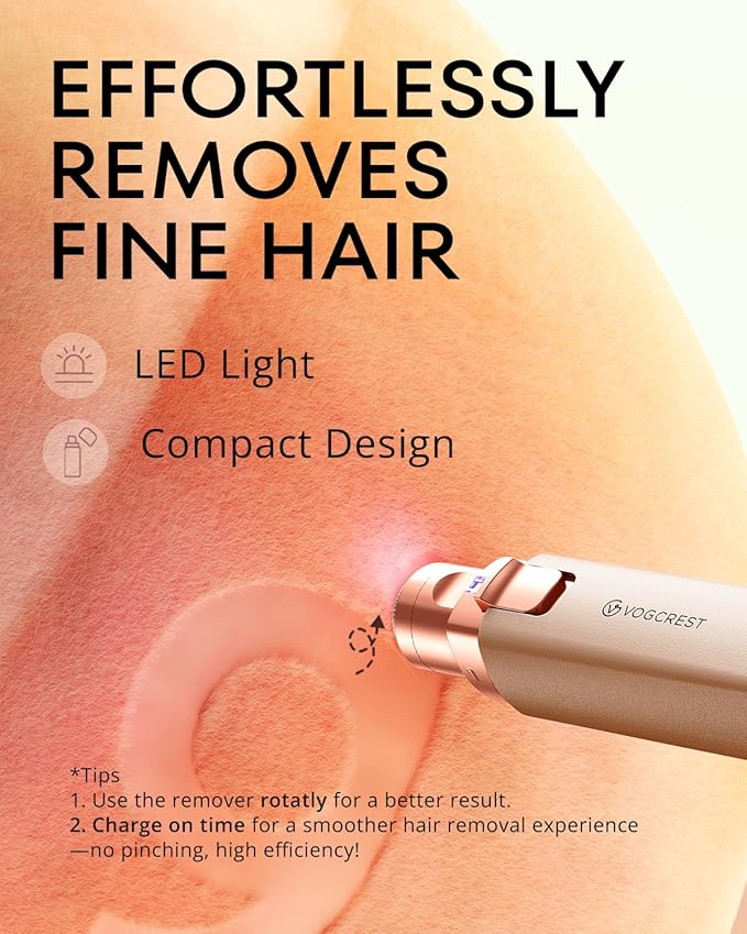 Rechargeable Facial Hair Removal for Women: 2-in-1 Electric Eyebrow and Facial Hair Removal Device - Suitable for eyebrows chin cheeks Features a built-in LED light-BrightBean Baby