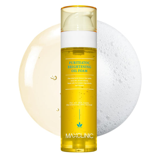 [K-Beauty] PuriteaToc Oil to Foam - All-in-One Korean Face Wash OilBased Foaming Facial Cleanser - Deeply Hydrating & Moisturizing Makeup Deep Cleansing Oil for Dull Skin (3.88 fl oz)-BrightBean Baby