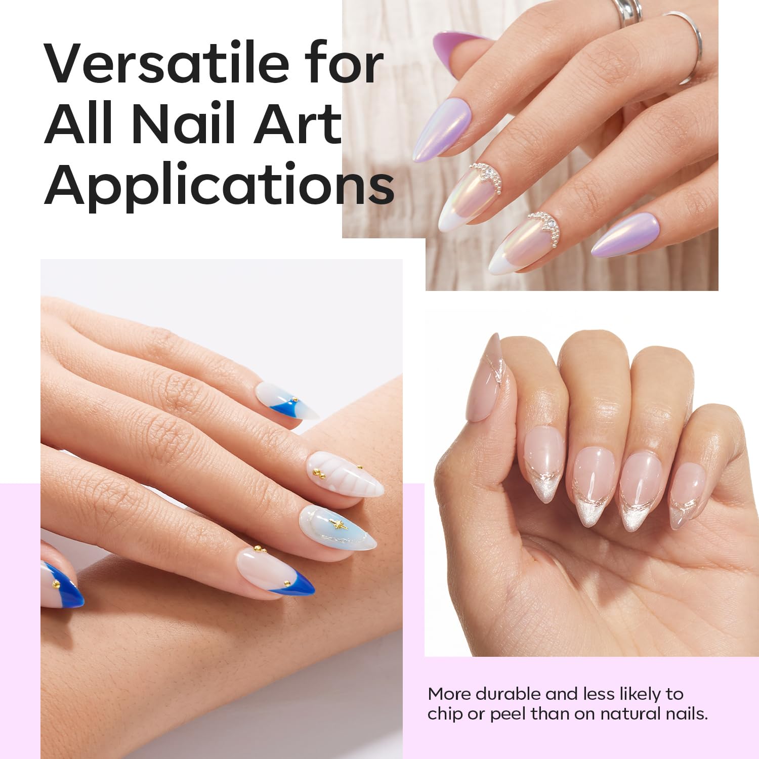 Modelones Extra Short Almond Fake Nail Tips - 510Pcs Half Cover Gel Tips Pre-shaped Clear Acrylic Gel Kit False Press on Nails for Extension DIY Salon 15Sizes-BrightBean Baby