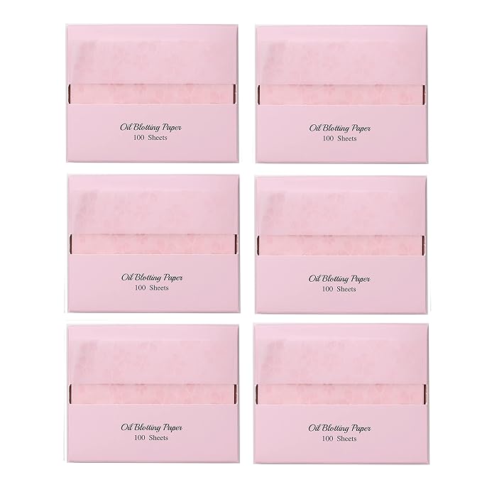 [600 Counts Refills Only] Cherry Blossom Natural Oil Blotting Sheets for Face with Mirror Case and Refills-BrightBean Baby