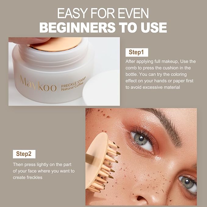 Freckle Pen Natural Like, Freckle Stamp Freckles Makeup, Fake Freckles Stamp Air Cushion, Magic Freckle, Natural Coffee, 15 g-BrightBean Baby