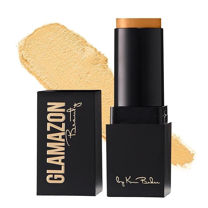 Glamazon Second to None Foundation Stick, Sunkissed Tan, Light-to-Full Coverage, Weightless Makeup With a Glowy Natural Finish-BrightBean Baby