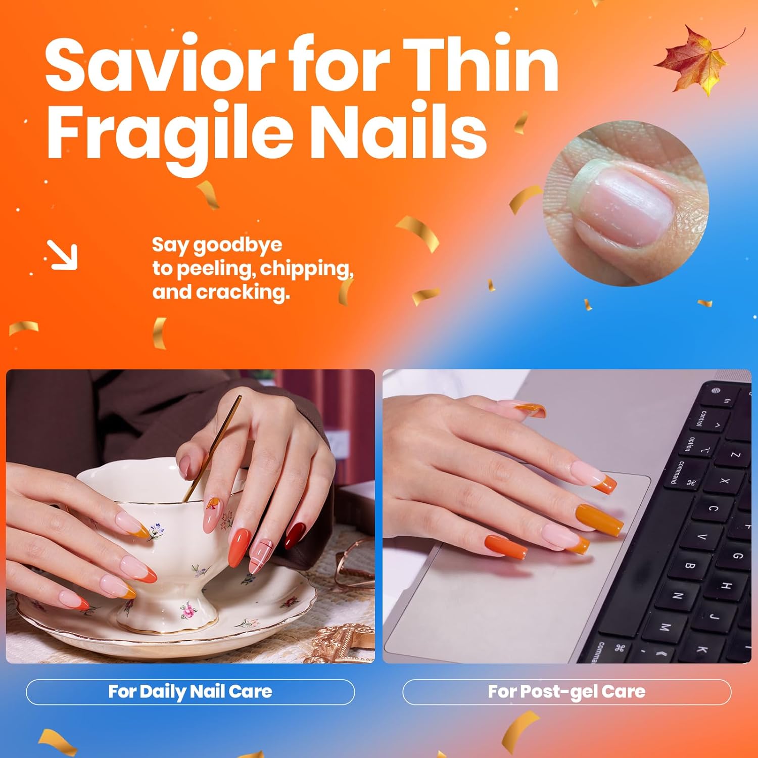 Beetles Fall Nail Polish Set P180, 6 Color Red Yellow Green Quick Air Dry Nail Polish, Natural Nail Lacquer Manicure DIY Nail Art Salon Gift For Women-BrightBean Baby