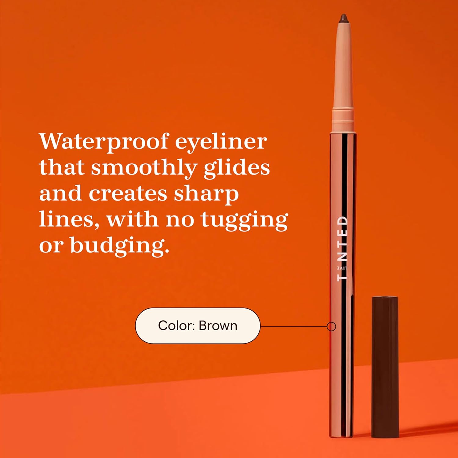 Live Tinted Hueliner Longwearing Pencil Eyeliner - Waterproof, Transfer-Proof, Long-Lasting Formula that Easily Glides On, High-Pigmented Pencil Eyeliner, 0.35g - Brown-BrightBean Baby