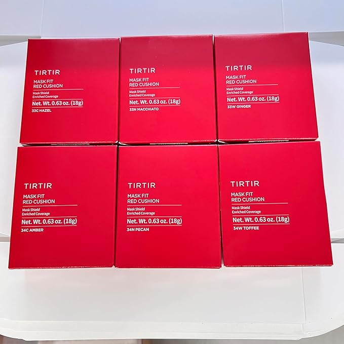 TIRTIR Mask Fit Red Cushion Foundation *Trial Kit* #Medium Deep | Japan's No.1 Choice for Glass skin, Long-Lasting, Lightweight, Buildable Coverage, Semi-Matte-BrightBean Baby