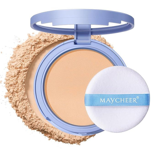 Oil Control Face Pressed Powder, Matte and Smooth Translucent Powder Setting Powder Makeup, Waterproof Long Lasting Finishing Face Powder, Cruelty-free, 0.35Oz (03 Dark)-BrightBean Baby
