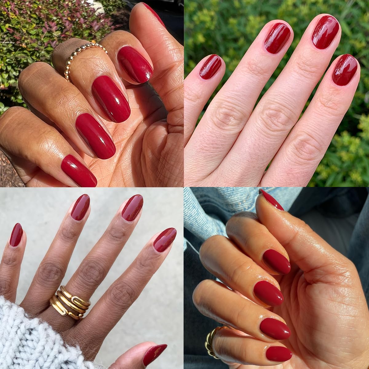 Olive & June Long Lasting Nail Polish | Plump Gel-Like Finish No Lamp Needed | Lasts up to 10 days | Salon-Quality Color at Home | 15-Free, Vegan & Cruelty-Free Chip-Resistant | Cozy Up | Brick Red-BrightBean Baby