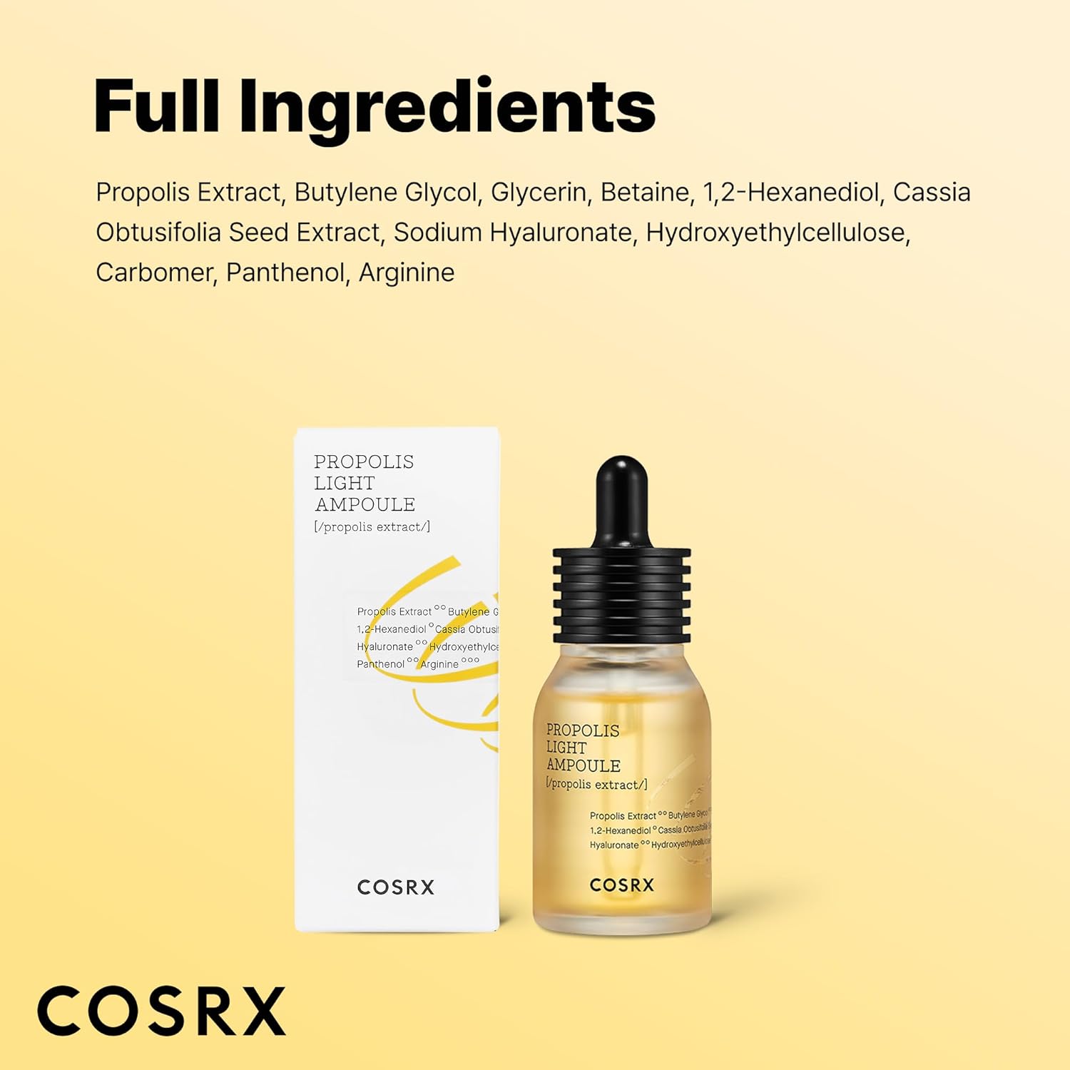 COSRX Propolis Ampoule, Glow Boosting Serum for Face with 73.5% Propolis Extract, 1.01fl.oz/30ml, Hydrating Essence for Sensitive Skin, Fine Lines, Uneven Skintone, Korean Skincare-BrightBean Baby