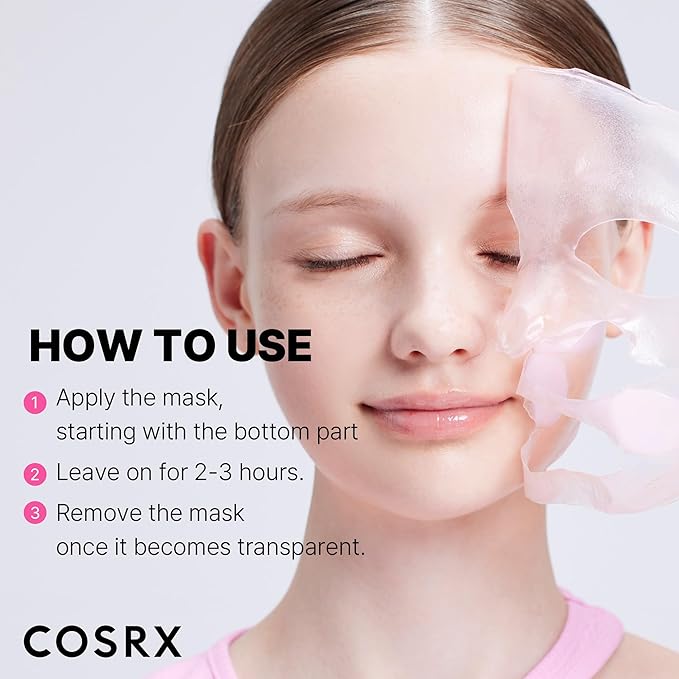 COSRX The Peptide Collagen Lifting Glow Hydrogel Face Masks Skincare 3 EA, Collagen Face Mask, Travel Essentials, Overnight Face Mask, Korean SkinCare-BrightBean Baby