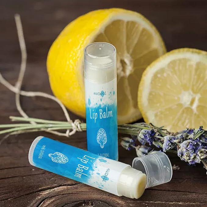 CRASPIRE Lip Balm Labels 80pcs Homemade Lip Balm Labels 2” Clear Lip Balm Labels for Tubes Printable Waterproof Lip Balm Stickers Labels for Lip Balm Handcream Candle Container（Marine Life-Blue）-BrightBean Baby