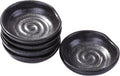 3.1 Inch Porcelain Side Dish Bowl Seasoning Dishes Soy Sauce Dishes Dipping Sauce Bowls-Set of 5,Soy Sauce Dish with Mouth (Black)