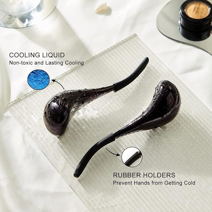 Cryo Sticks for Face, Ice Globes Cryo Globes for Facials, Esthetician Supplies Gifts, Unbreakable Stainless Steel Ice Roller Cooling Spa Balls with Storage Case-BrightBean Baby