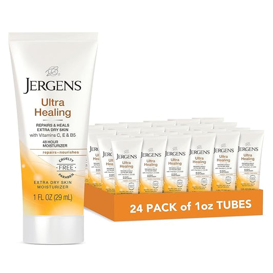 Jergens Ultra Healing Dry Skin Moisturizer, Travel Size Body and Hand Lotion, 1 Oz (Pack of 24)-BrightBean Baby