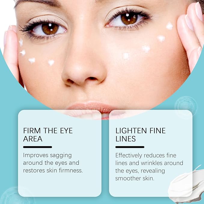 Instant Firm Eye Tightening Cream with Caffeine & Collagen & Vitamin E, Instant Firming Eye Cream, Eye Tightener Cream Travel Size 1 Fl Oz-BrightBean Baby