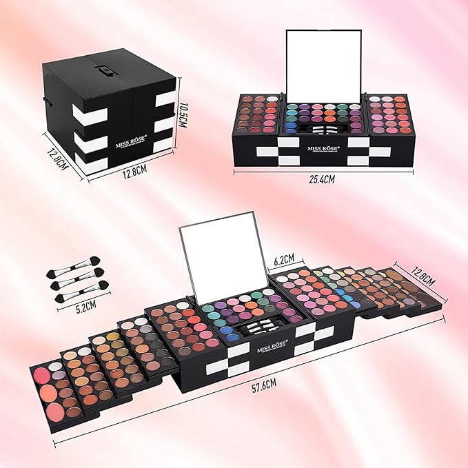 Eyeshadow Palette Cosmetics,Contour Palette Maquillaje Para Mujer,makeup Kit for Women Full Kit,With 142 Color Eyeshadow 3 Color Blush 3 Color Eyebrow Powder…-BrightBean Baby