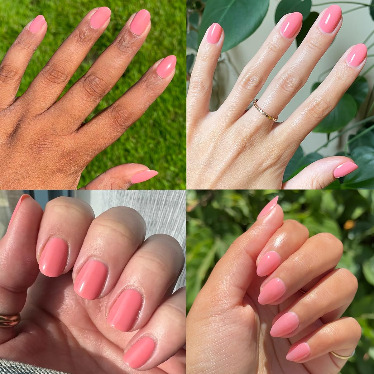 Olive & June Long Lasting Nail Polish | Plump, Gel-Like Finish No Lamp Needed, Lasts up to 10 days | Salon-Quality at Home | 15-Free, Vegan & Cruelty-Free Chip-Resistant | Papaya Gloss, Coral-BrightBean Baby