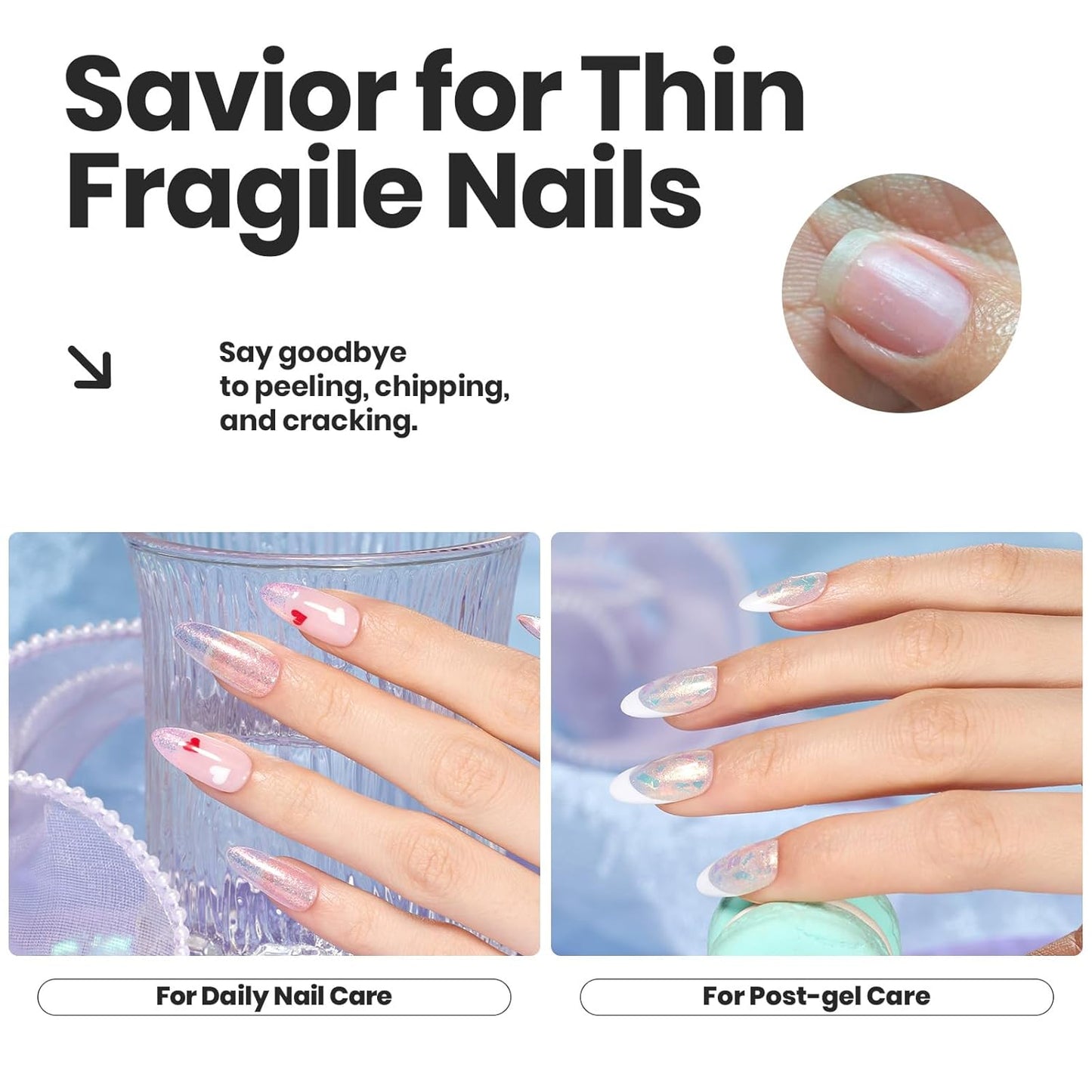 Beetles Chameleon Nail Polish Set, 6 Colors Dreamy Pastel Quick Dry Nail Polish,Glitter Colors Fingernail Polish DIY Nail Lacquer Nail Art Kit Home Gift for Women Girl-BrightBean Baby