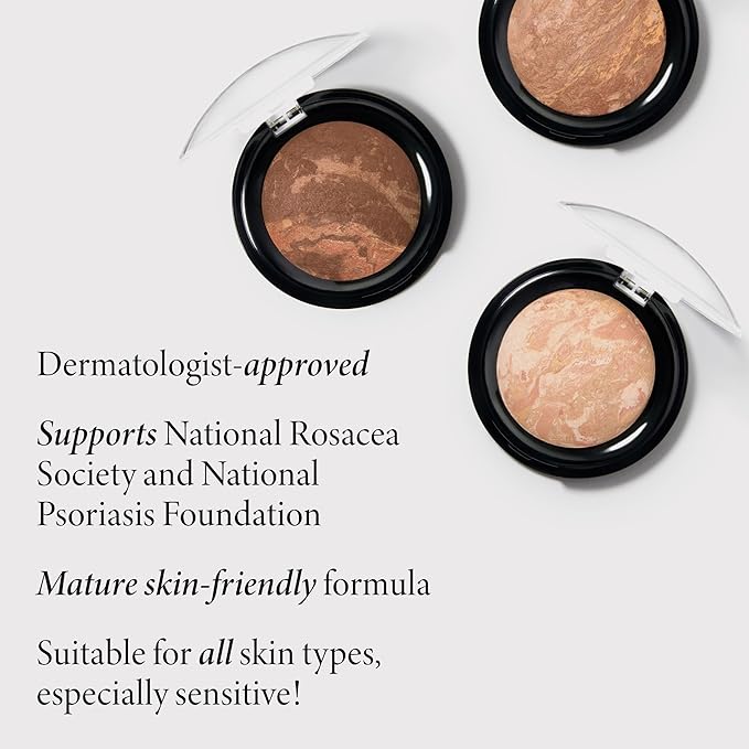 LAURA GELLER NEW YORK Award-Winning Baked Balance-n-Brighten To Go Travel Size Color Correcting Powder Foundation - Light - Buildable Light to Medium Coverage - Demi-Matte Natural-BrightBean Baby