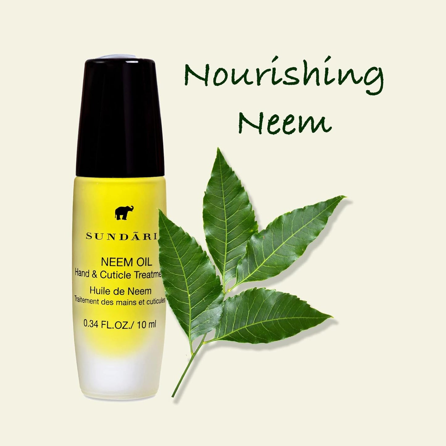 SUNDARI Neem Hand & Cuticle Treatment Oil – 0.34 Fl Oz, Roller for Dry Hands, Nails and Cuticles, Hydrating, Non-Greasy, Pure Plant & Herbal Extracts, Mess-Free Application, Deep Nourishment-BrightBean Baby