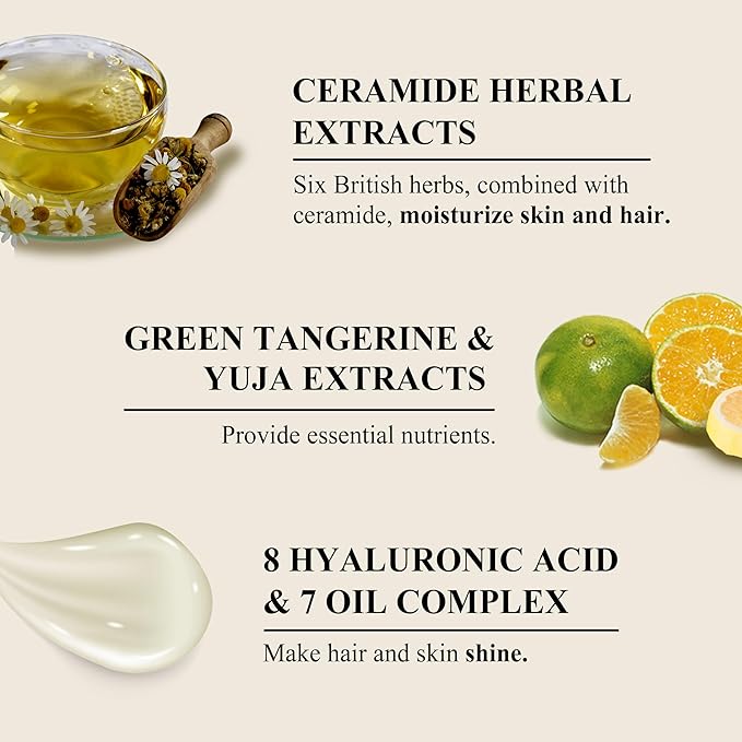 Green Tangerine Yuja Kombu Tea Perfume Hair & Body Mist, Hair & Body Perfume Spray for Dry Skin, Moisture Balance, Soothing, Nourishing, Long-Lasting Fragrance, Citrus Woody Scent-BrightBean Baby