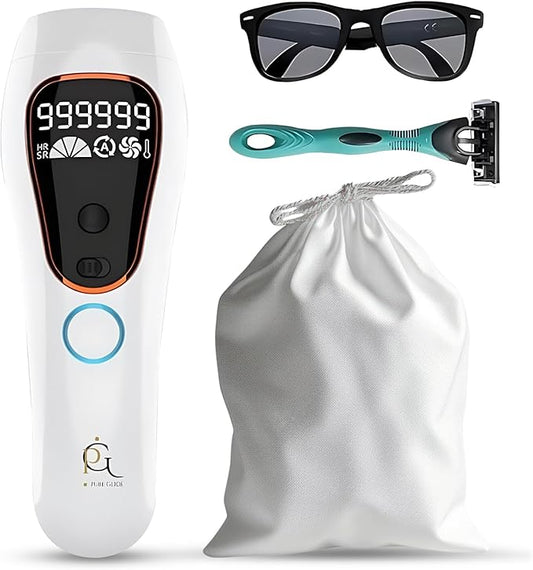 Professional IPL Laser Hair Removal Device & Epilator for Women and Men, 999,999 Flashes, Permanent Hair Reduction for Face, Legs, Arms, Bikini Line & Body, Painless Treatments for Smooth Skin at Home-BrightBean Baby