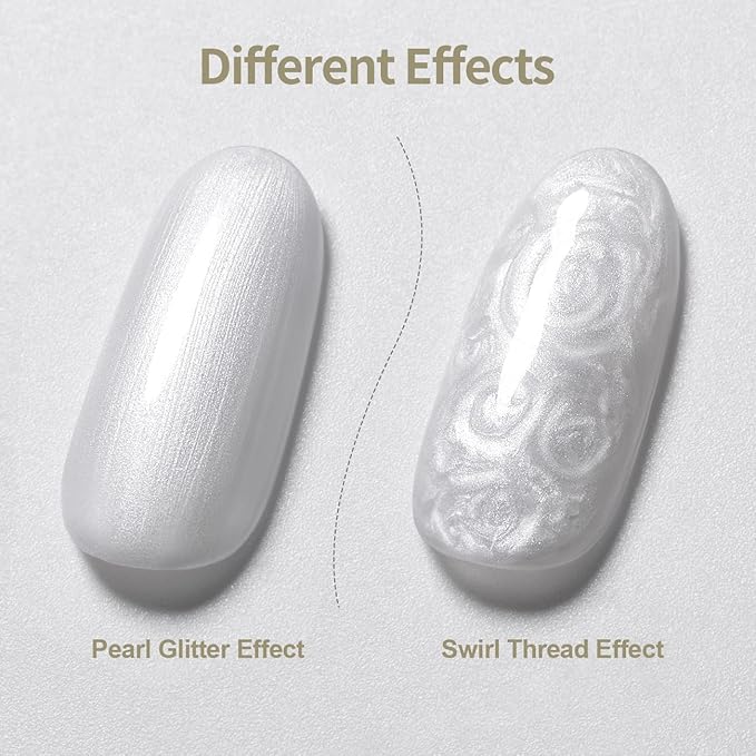 RARJSM Builder Nail Gel Polish Pearl Silver Hard Gel in a Bottle Mermaid Shell Glitter Pearlescent Thick Extension Structure Gel for Nails 15ml Soak Off Curing Requires Salon Home DIY Beginer Use-BrightBean Baby