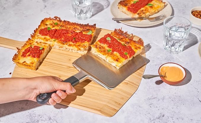 Ooni 14” Bamboo Pizza Peel – 14 Inch Wooden Pizza Spatula Paddle, Pizza Cutting Board, Pizza Oven Accessories, Pizza Tools, Pizza Peel Wood, Pizza Board