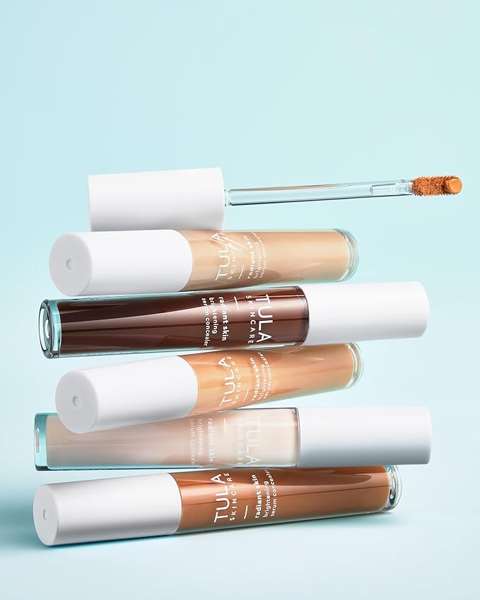 TULA Skin Care Radiant Skin Brightening Serum Concealer - Conceals Dark Circles & Discoloration, Longwearing & Crease-Resistant, Brightens the Appearance of Skin Over Time, Shade 185, 0.18 fl oz.-BrightBean Baby
