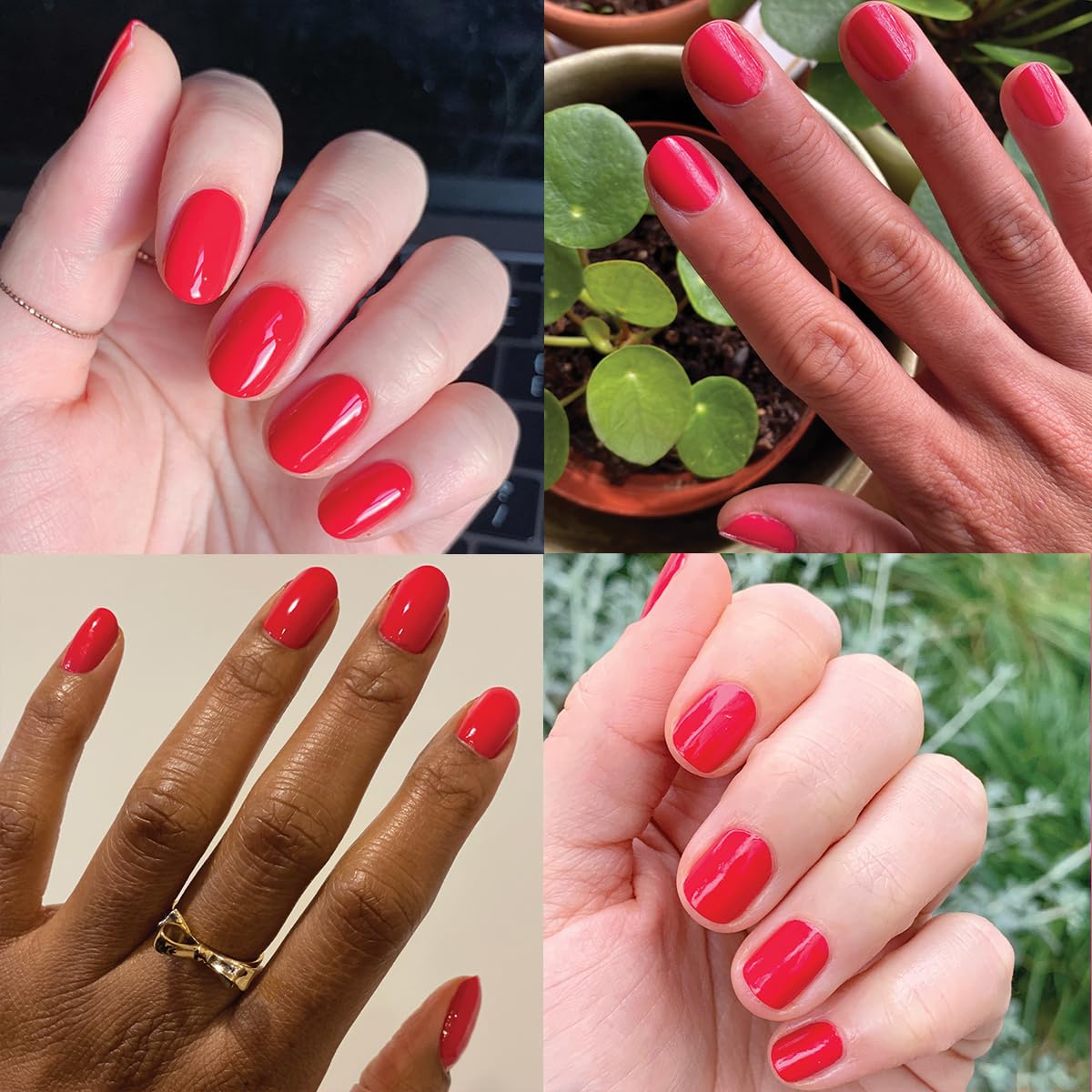 Olive & June Long Lasting Nail Polish | Plump, Gel-Like Finish No Lamp Needed Lasts up to 10 days | Salon-Quality Color at Home | 15-Free, Vegan & Cruelty-Free Chip-Resistant | Hibiscus, Tropical Pink-BrightBean Baby