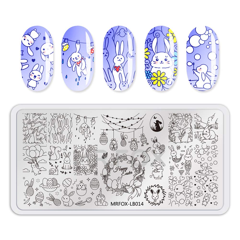 Mr. Fox Nailed Board Set Feather Fox Rabbit Easter Tropical Beach Fruit Bear Cartoon Art DIY Hot Print Template-BrightBean Baby